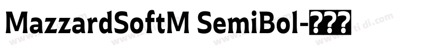 MazzardSoftM SemiBol字体转换